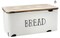 Metal White Loaf of Bread Storage Container Large Vintage Bin Retro Rustic Counter Breadbox Farmhouse Bread Box for Kitchen Countertop